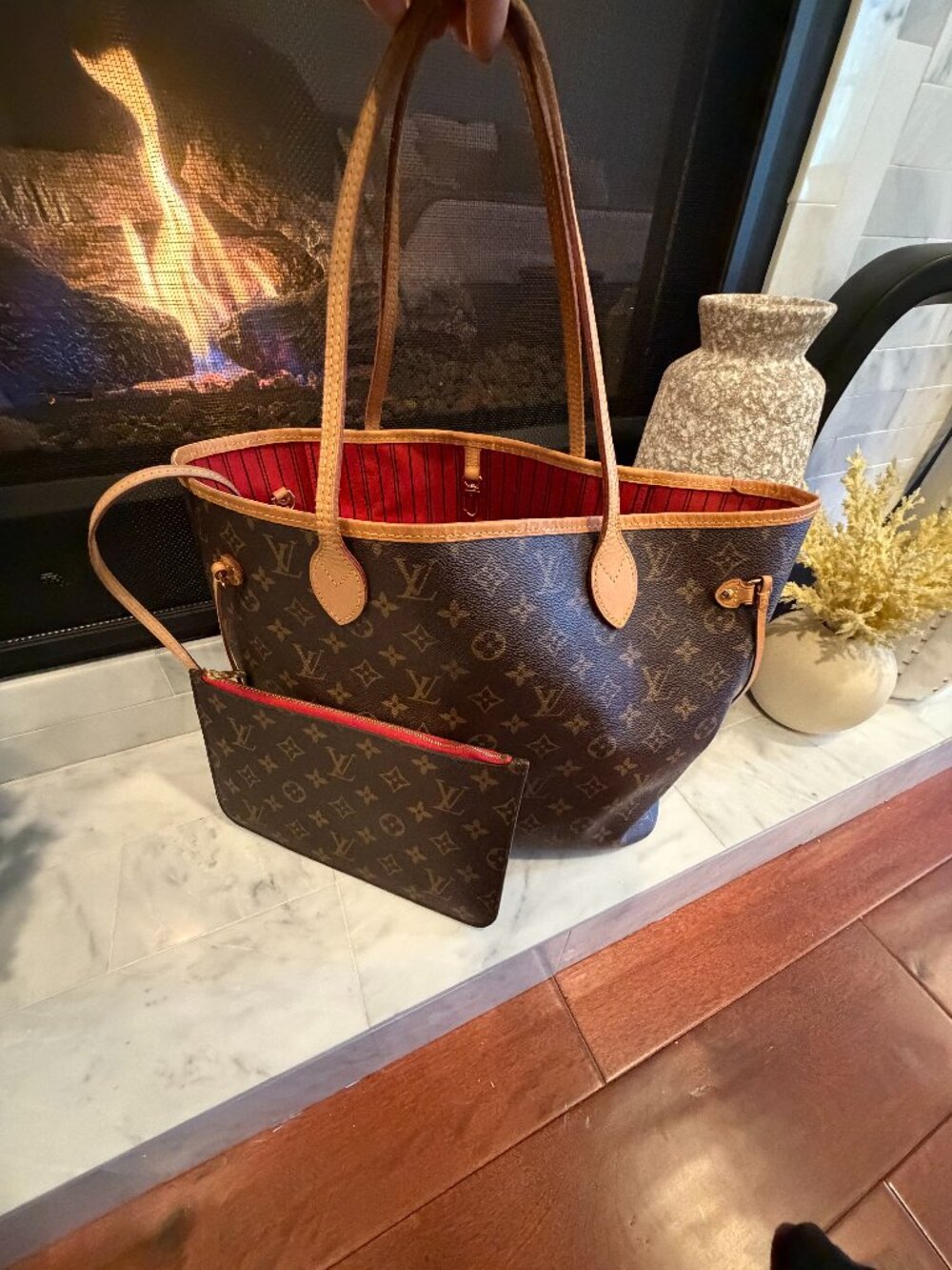 Louis Vuitton Neverfull MM Monogram w/ Cherry Interior | Includes Pochette